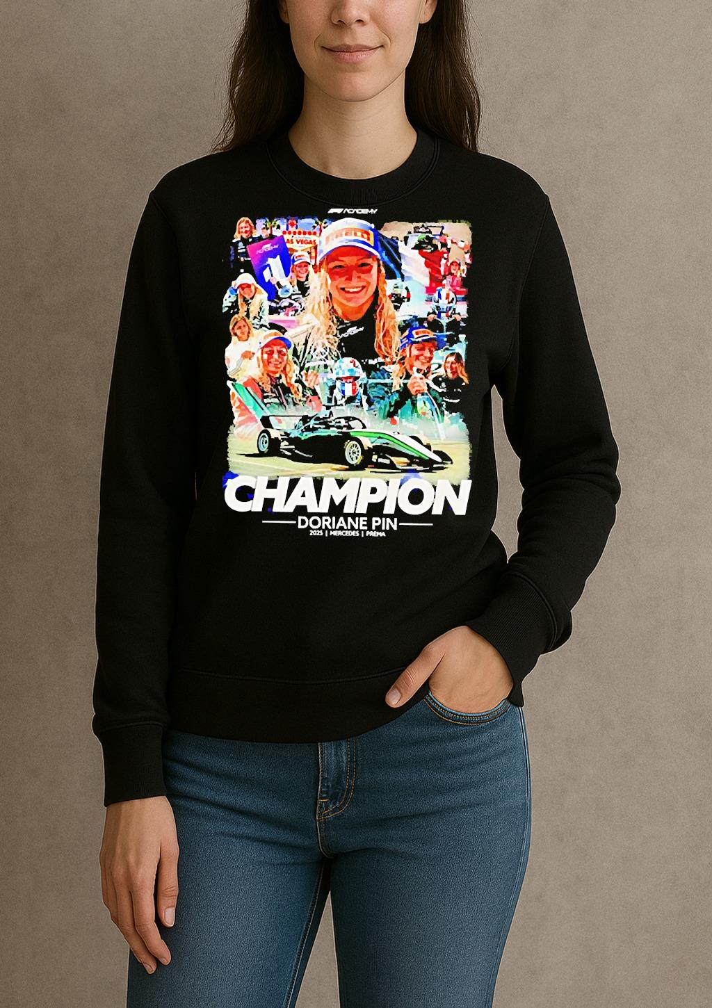 Premium Doriane Pin 2025 F1 Academy Champions T Shirts Sweater Hoodie sweater