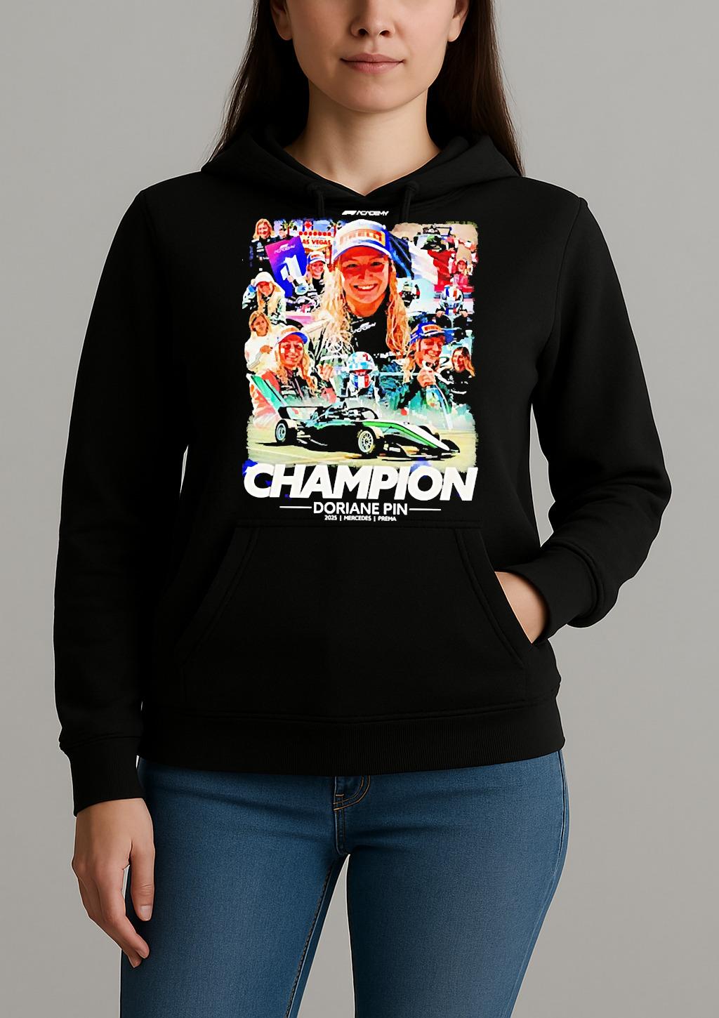 Premium Doriane Pin 2025 F1 Academy Champions T Shirts Sweater Hoodie Unihoodie