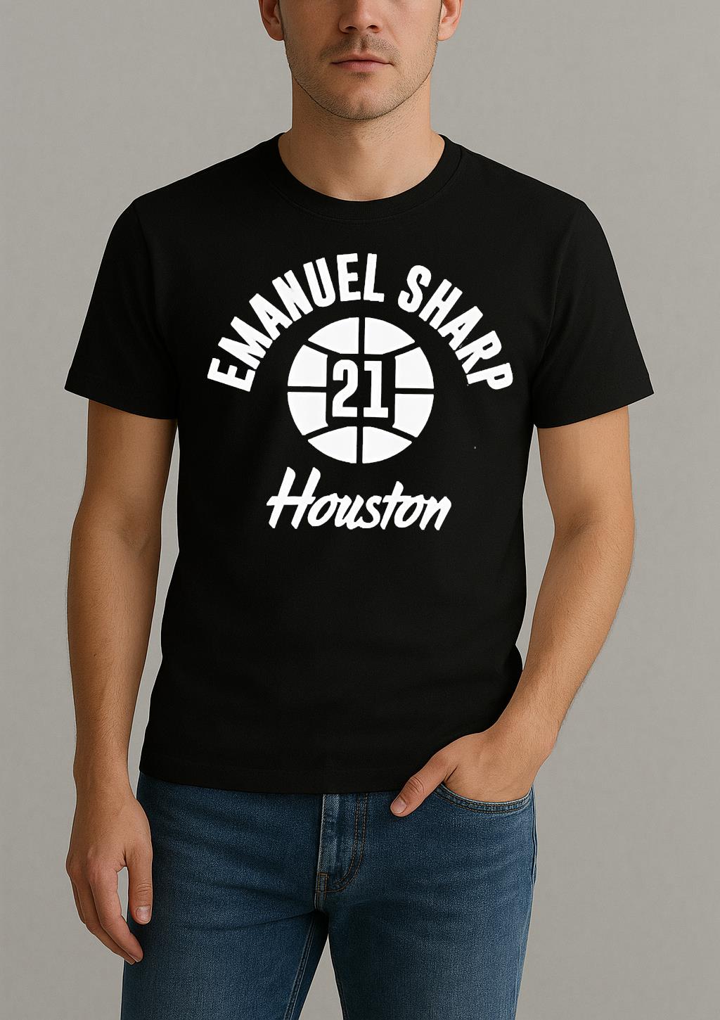 Premium Emanuel Sharp Houston Cougars Nba Name Number Ball T Shirts Sweater Hoodie