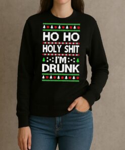 Premium Ho Ho Im Drunk Ugly Christmas Sweat T Shirts Sweater Hoodie sweater