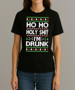 Premium Ho Ho Im Drunk Ugly Christmas Sweat T Shirts Sweater Hoodie Womentee