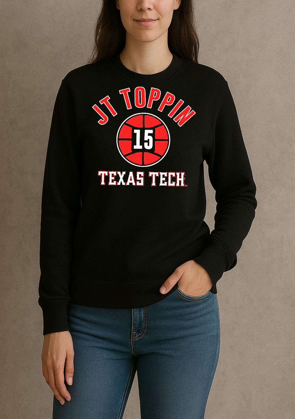 Premium Jt Toppin Texas Tech Red Raiders Nba Name Number Ball T Shirts Sweater Hoodie sweater