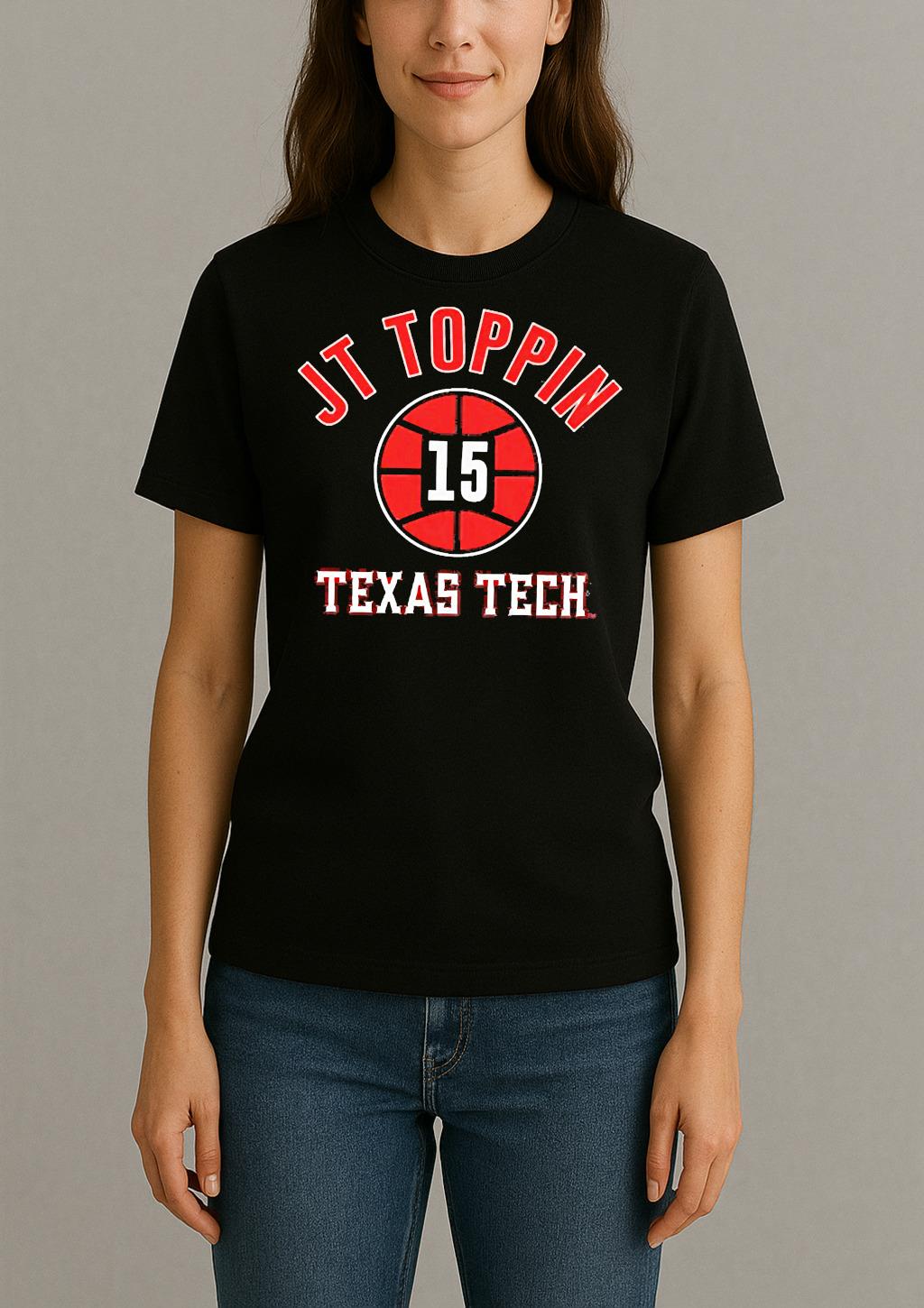 Premium Jt Toppin Texas Tech Red Raiders Nba Name Number Ball T Shirts Sweater Hoodie Womentee