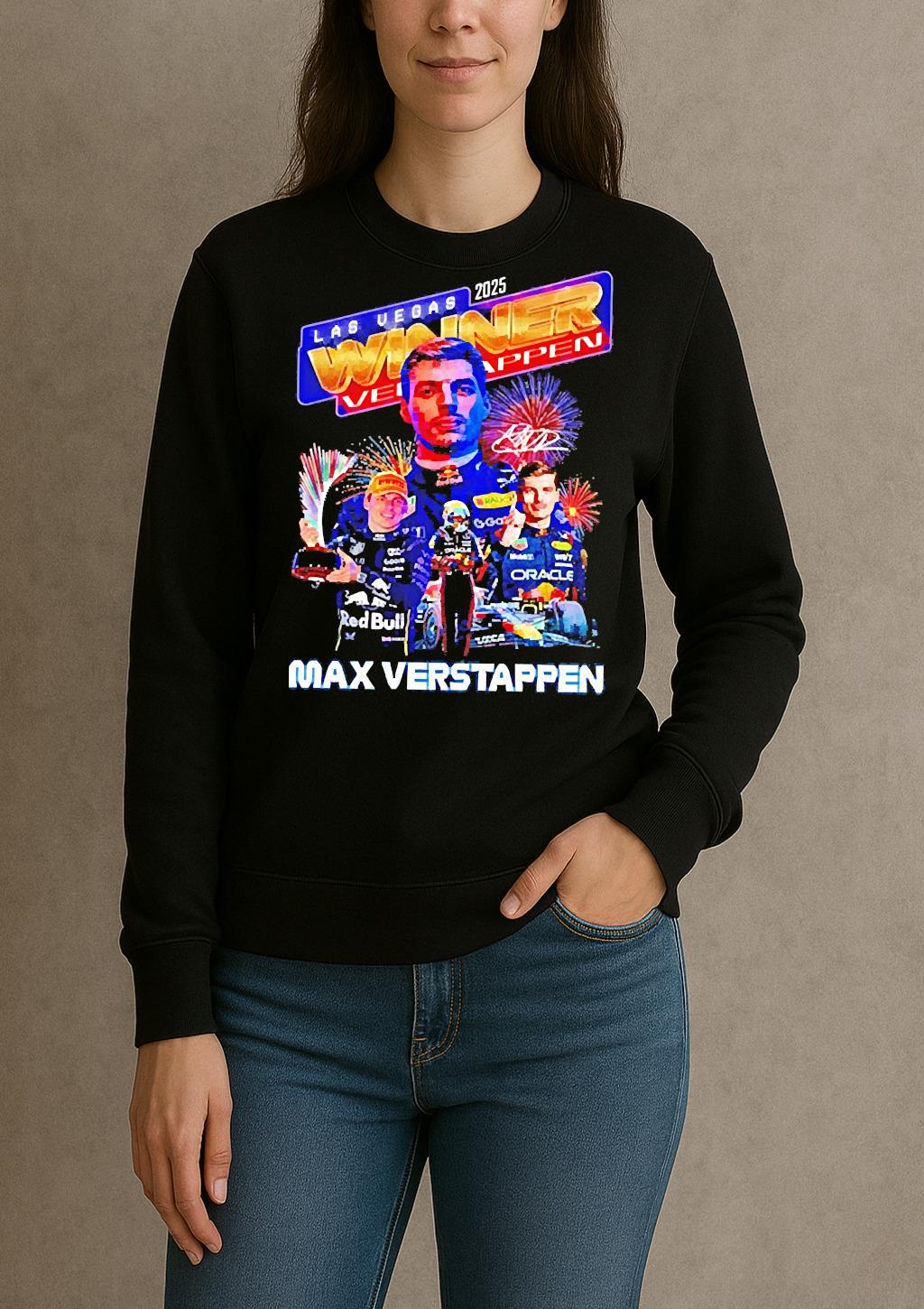 Premium Max Verstappen 2025 Las Vegas Winner Verstappen T Shirts Sweater Hoodie sweater