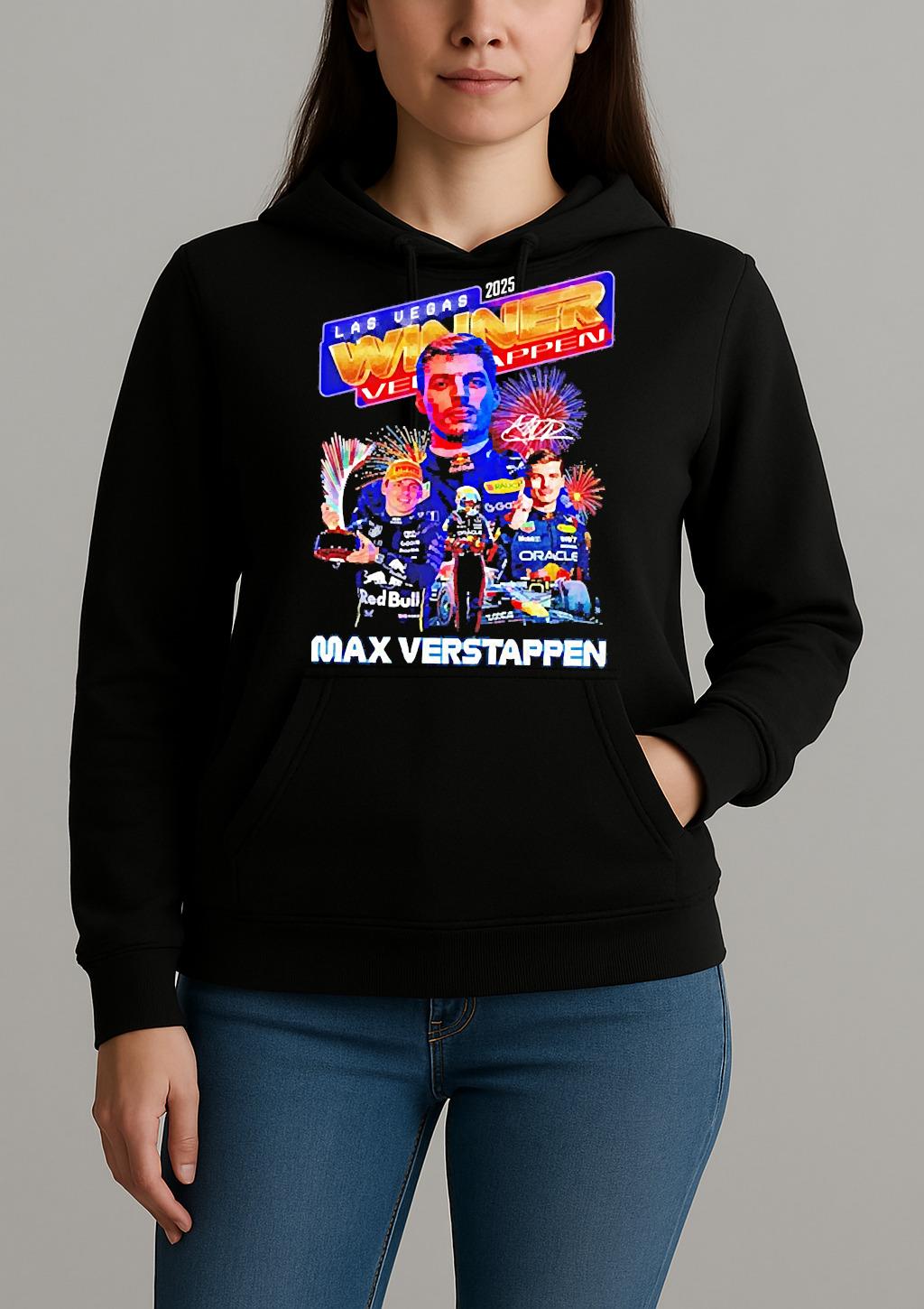 Premium Max Verstappen 2025 Las Vegas Winner Verstappen T Shirts Sweater Hoodie Unihoodie