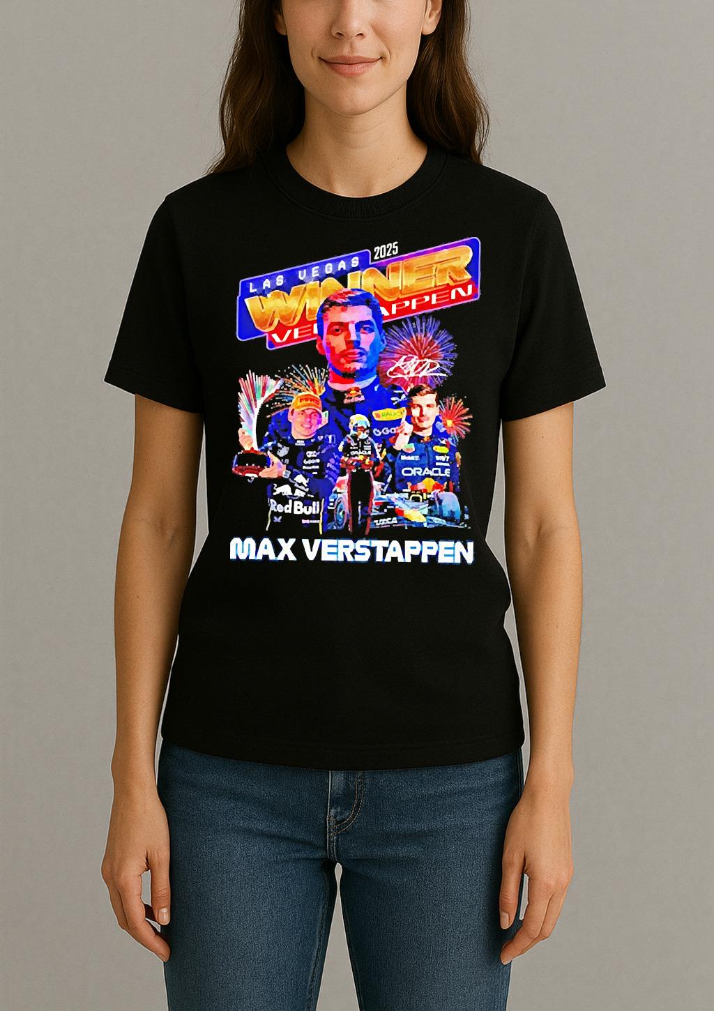 Premium Max Verstappen 2025 Las Vegas Winner Verstappen T Shirts Sweater Hoodie Womentee