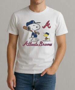 Premium Peanuts Snoopy Atlanta Braves Baseball Shirts