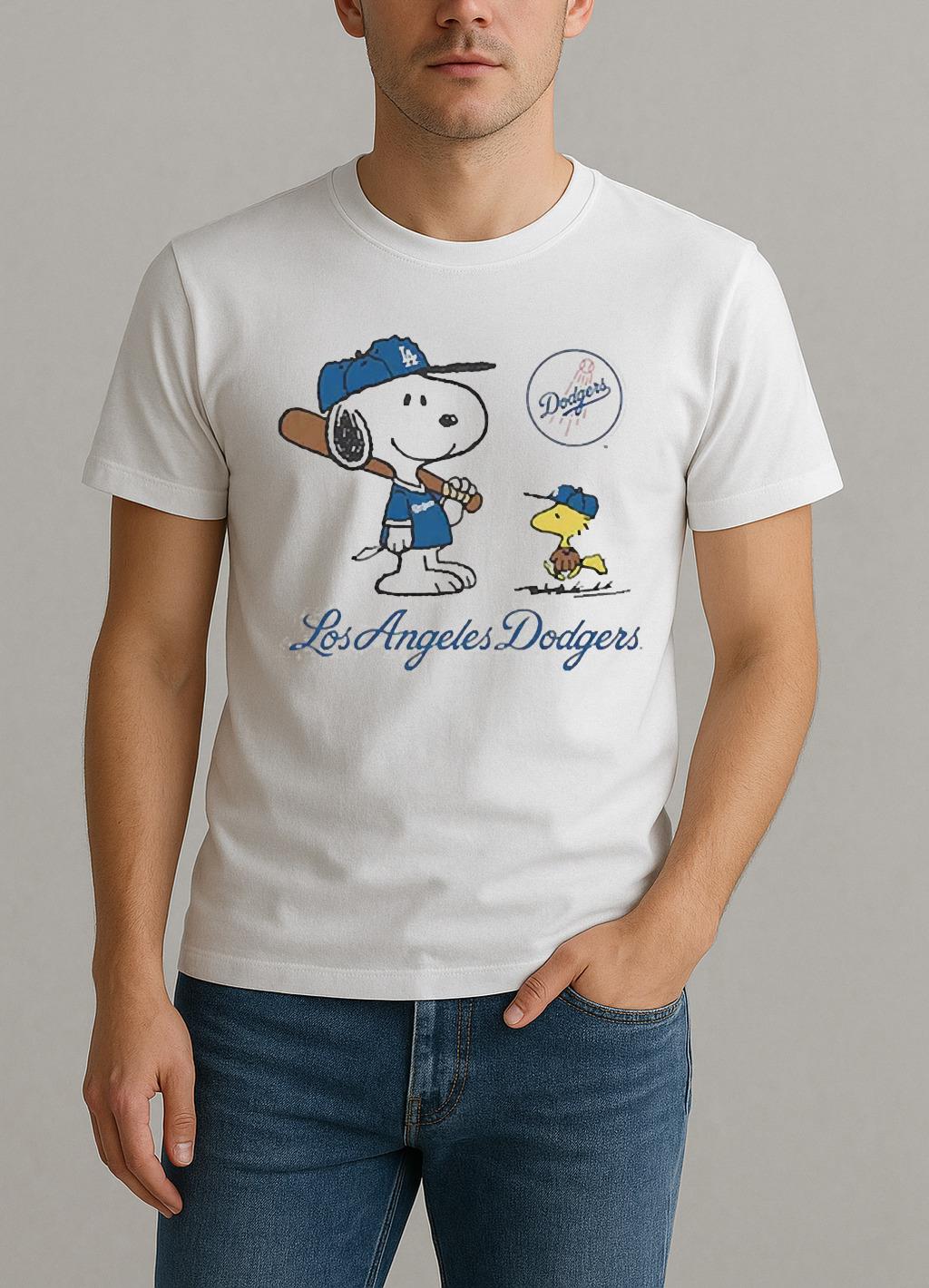 Premium Peanuts Snoopy Los Angeles Dodgers Baseball Shirt