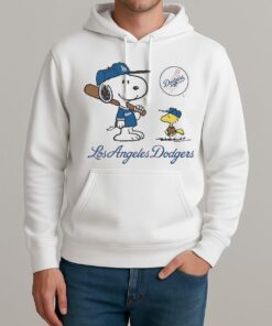 Premium Peanuts Snoopy Los Angeles Dodgers Baseball Shirt Unisexhoodie