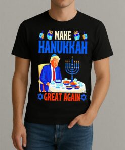 Premium Trump Make Hanukkah Great Again Ugly Christmas Sweat T Shirts Sweater Hoodie