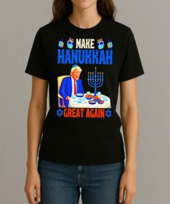 Premium Trump Make Hanukkah Great Again Ugly Christmas Sweat T Shirts Sweater Hoodie Womentee
