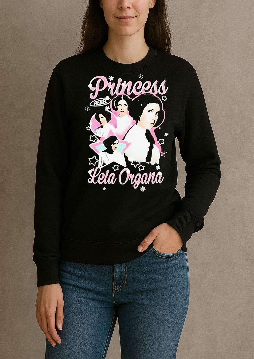 Princess Leia Organa Rebel Star Snow Graphic Shirt sweater