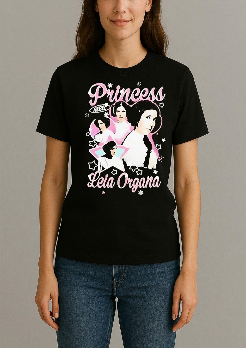 Princess Leia Organa Rebel Star Snow Graphic Shirt Womentee