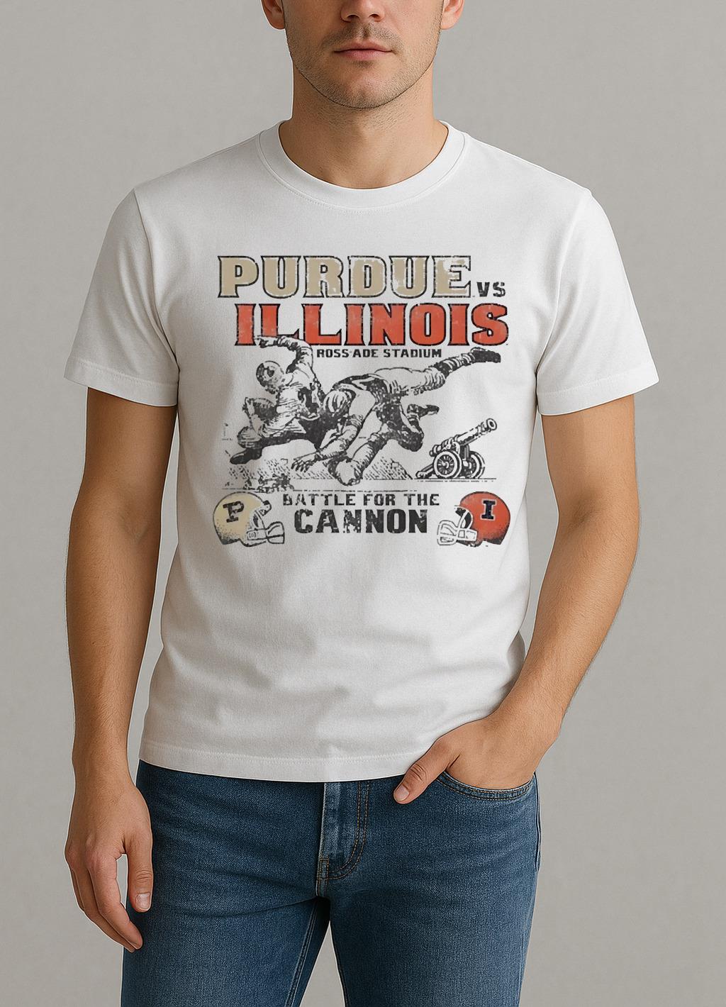 Purdue Boilermakers Vs Illinois Fighting Illini 2025 Battle For The Cannon Premium Shirt