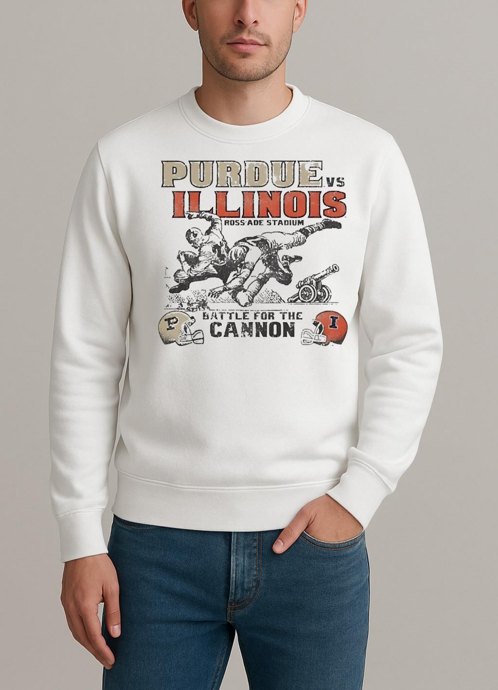 Purdue Boilermakers Vs Illinois Fighting Illini 2025 Battle For The Cannon Premium sweater