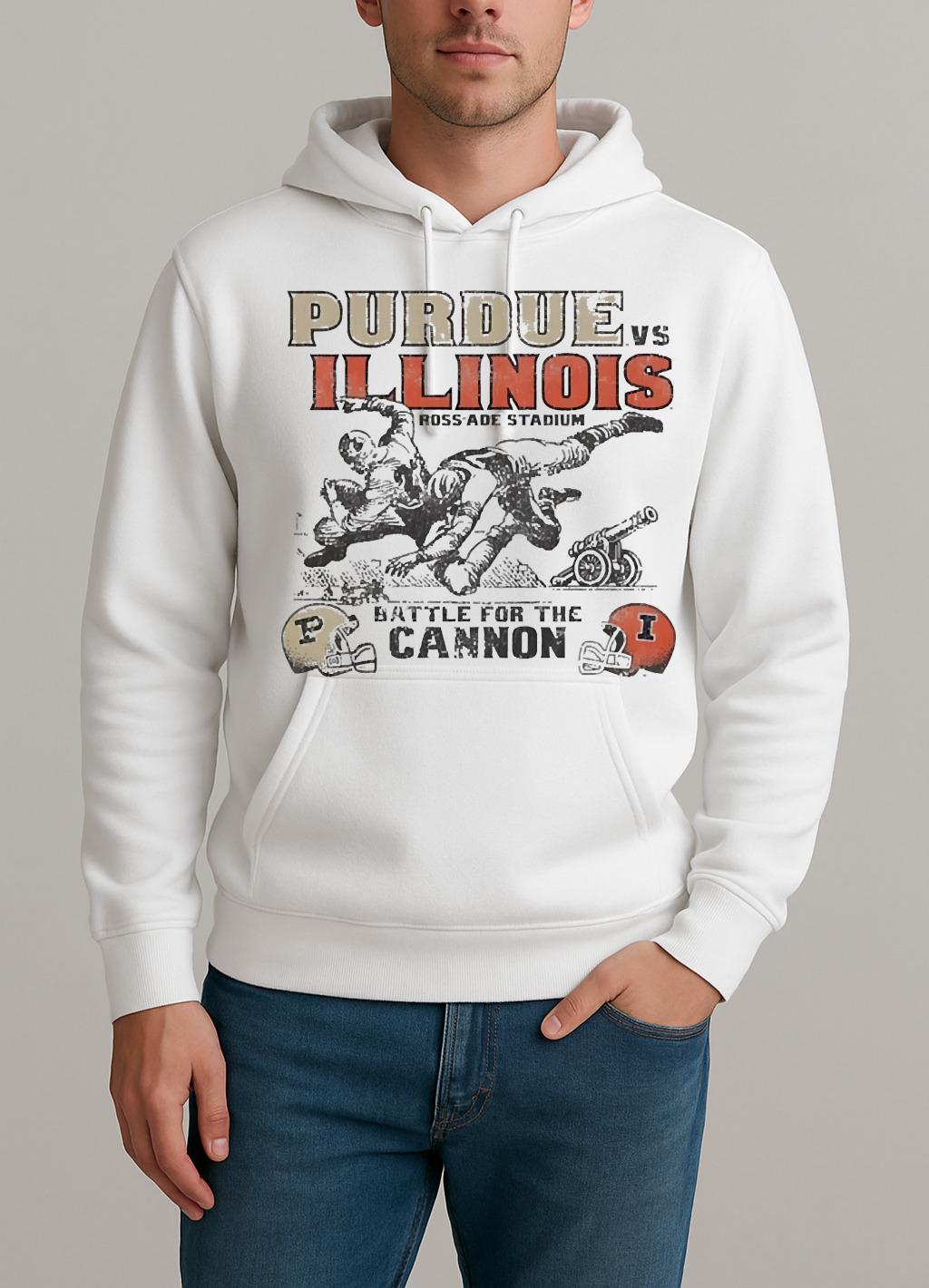 Purdue Boilermakers Vs Illinois Fighting Illini 2025 Battle For The Cannon Premium Unisexhoodie