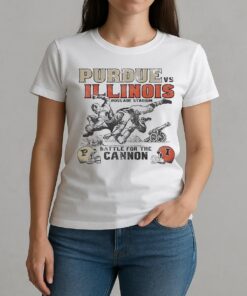Purdue Boilermakers Vs Illinois Fighting Illini 2025 Battle For The Cannon Premium W-tee