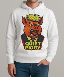 Quiet Piggy Pig Head Graphic Unisexhoodie