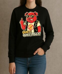 Quiet Piggy Sarcastic Political Humor Premium sweater