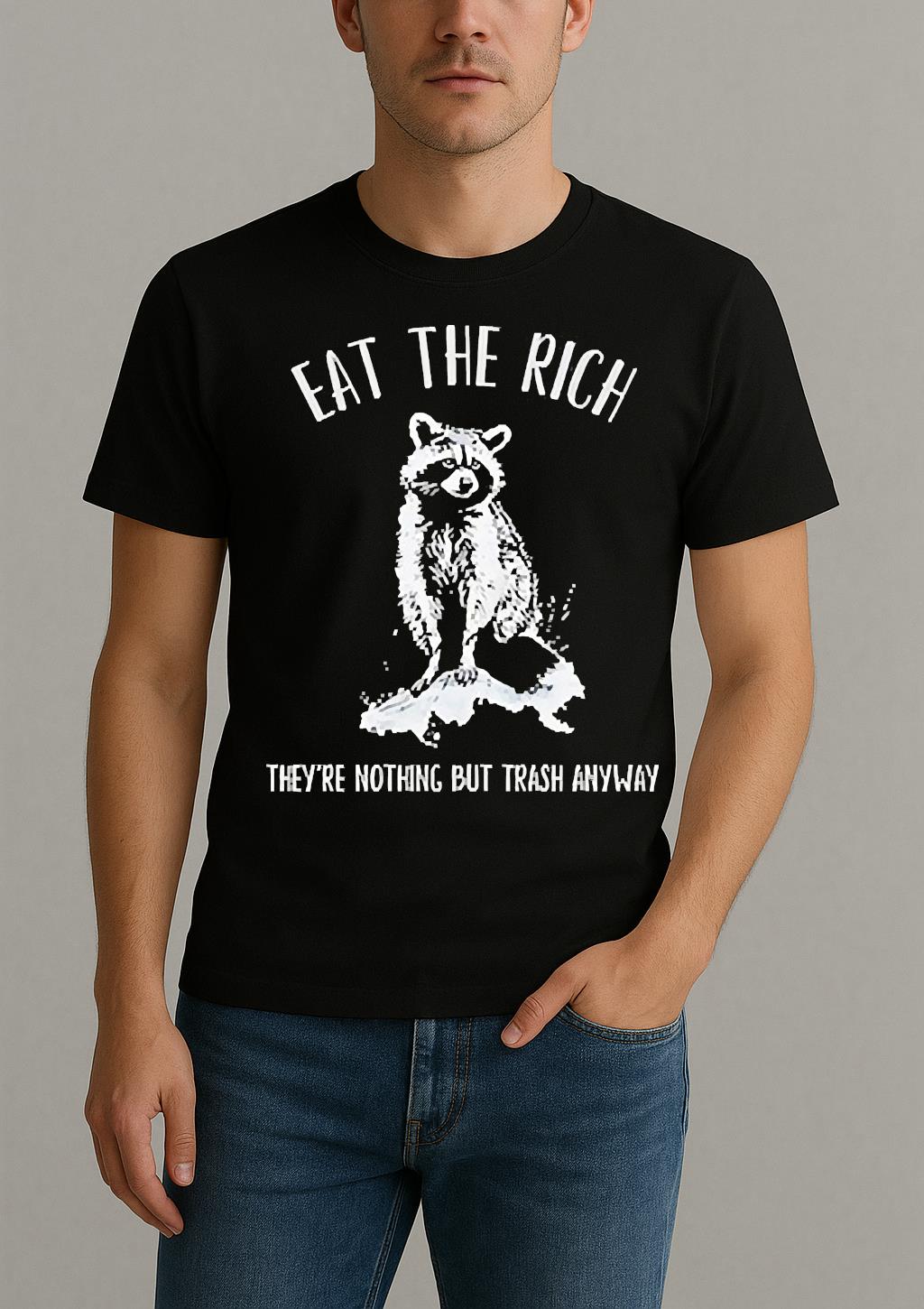 Raccoon Anti Corporate Leftist Anarchist Eat The Rich Shirt