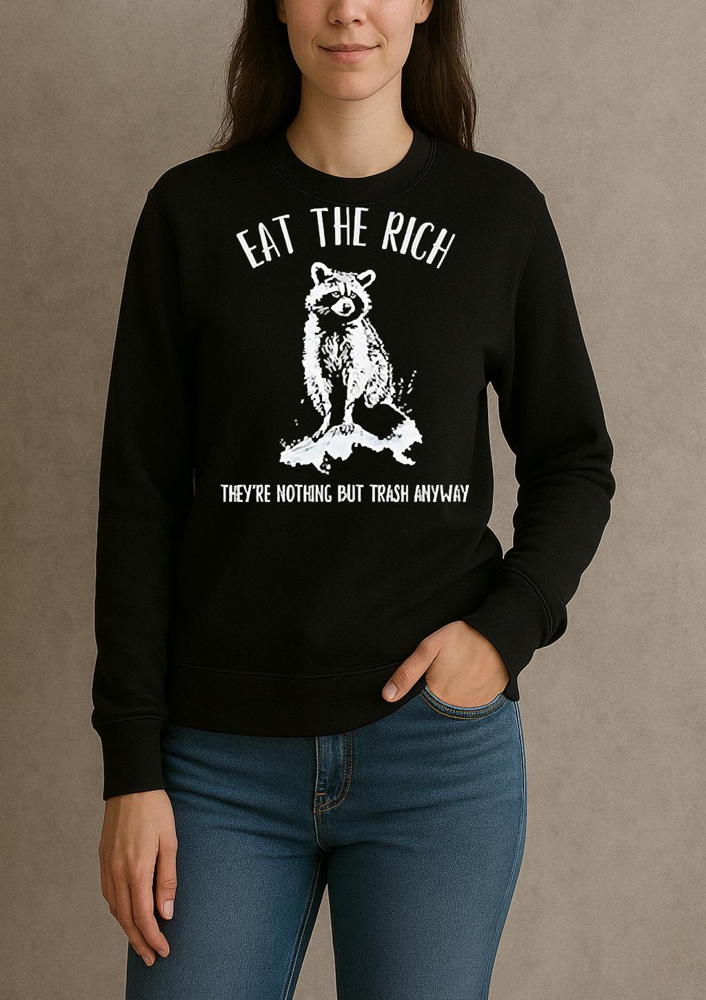 Raccoon Anti Corporate Leftist Anarchist Eat The Rich Shirt sweater