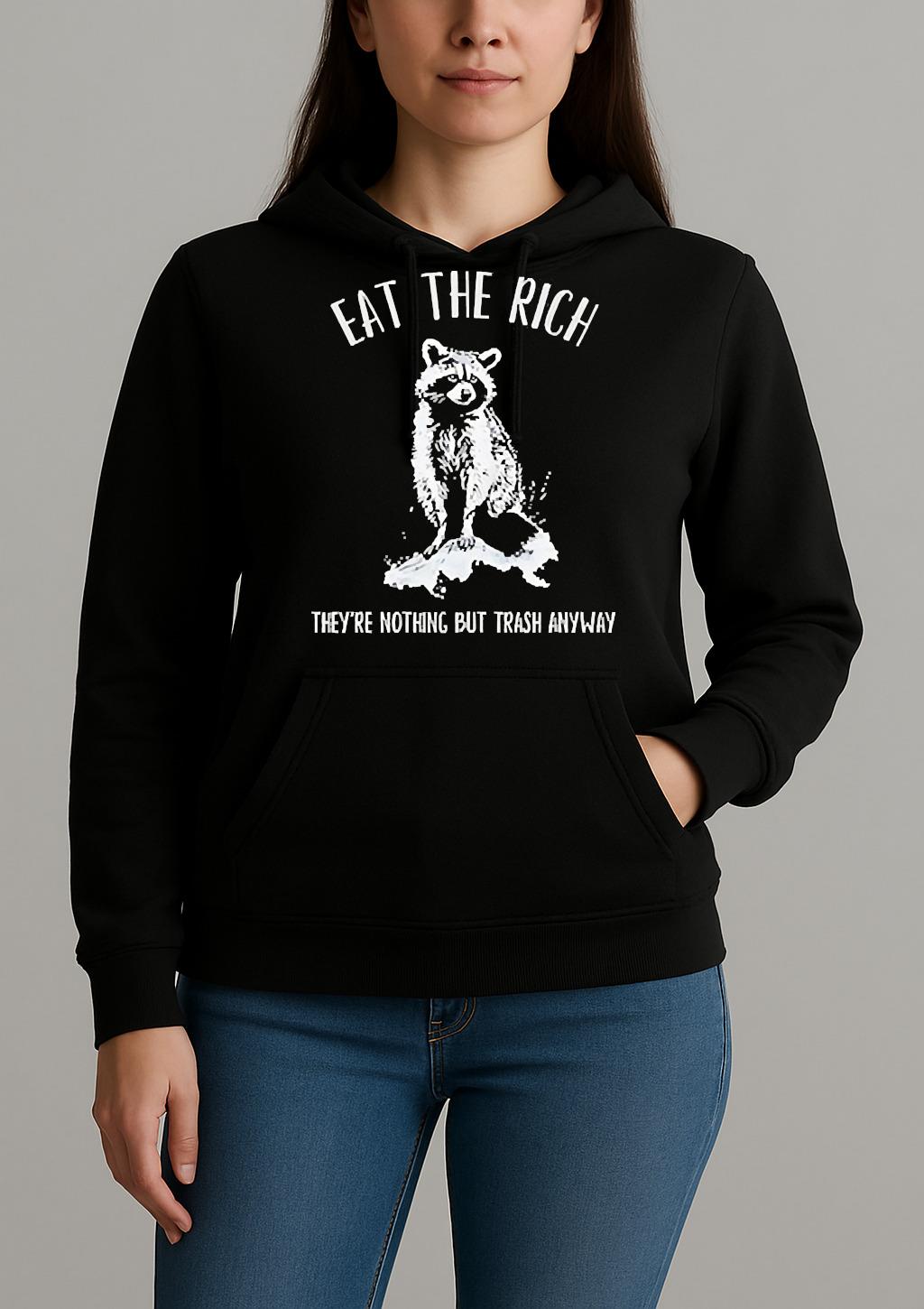 Raccoon Anti Corporate Leftist Anarchist Eat The Rich Shirt Unihoodie