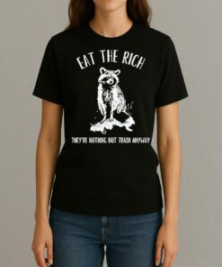 Raccoon Anti Corporate Leftist Anarchist Eat The Rich Shirt Womentee