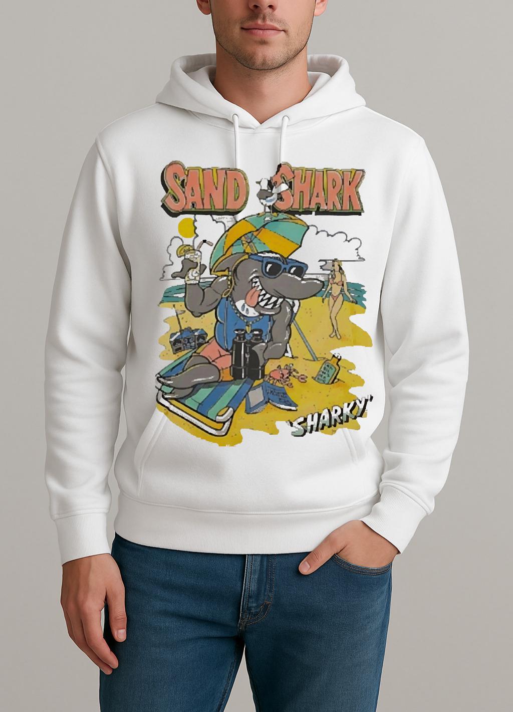 Sand Shark Sharky Vintage Premium Unisexhoodie