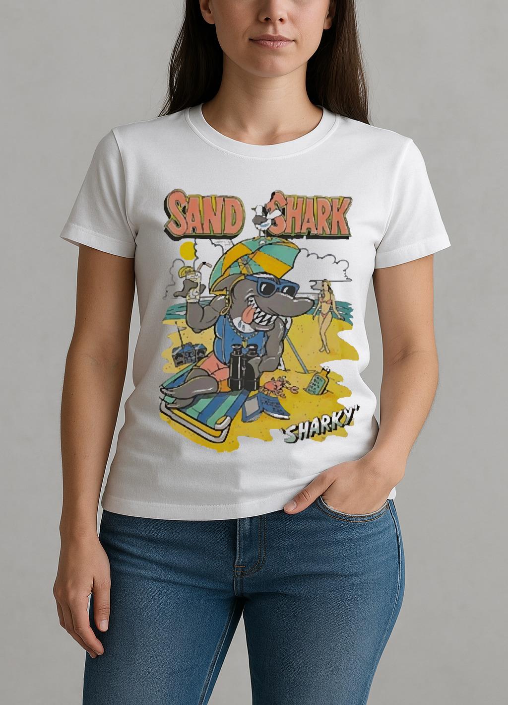 Sand Shark Sharky Vintage Premium W-tee