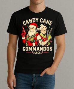 Santa Candy Cane Commandos Christmas Premium Shirt