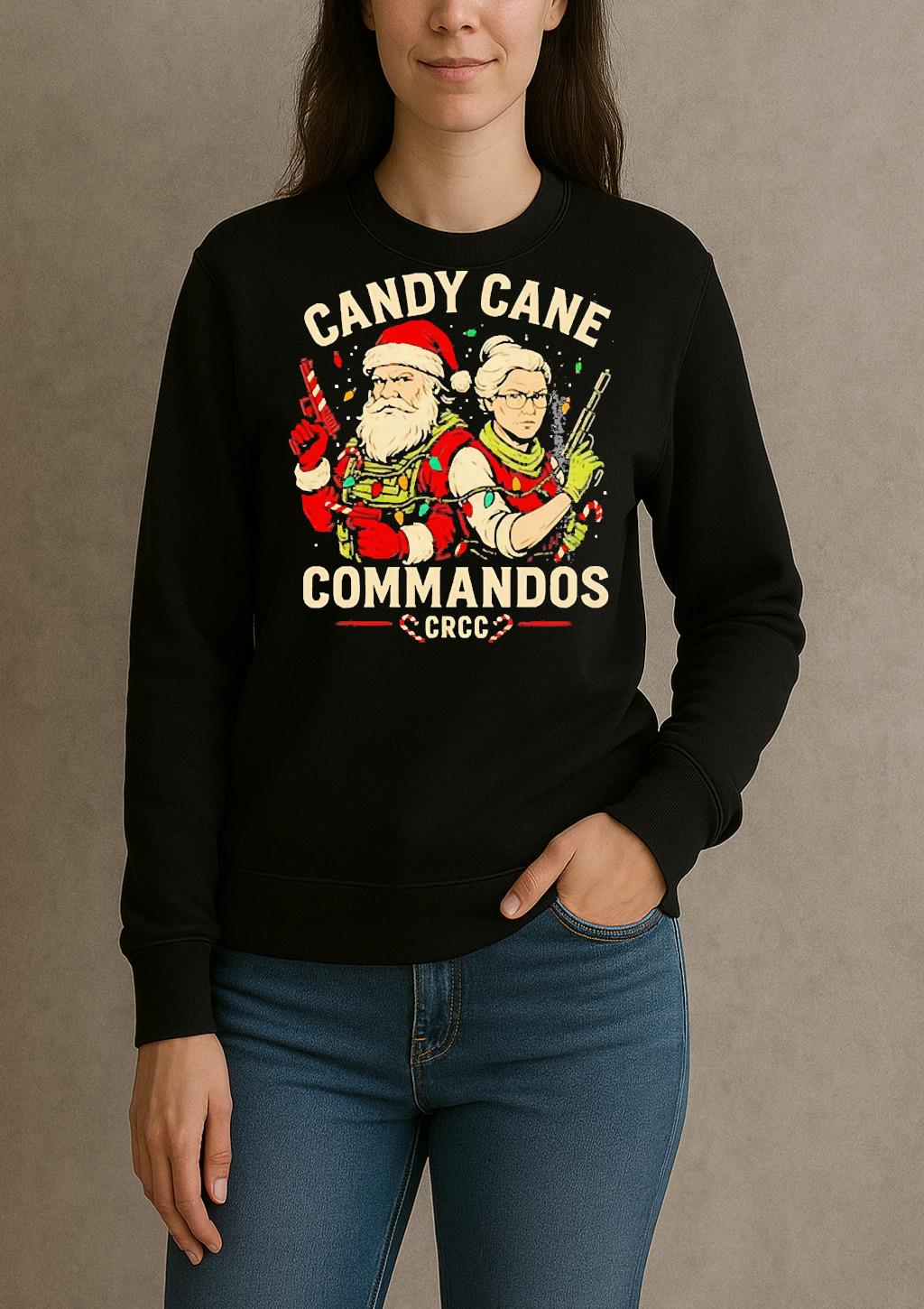 Santa Candy Cane Commandos Christmas Premium sweater