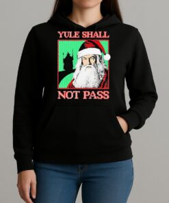 Santa Yule Shall Not Pass Christmas Premium Unisexhoodie