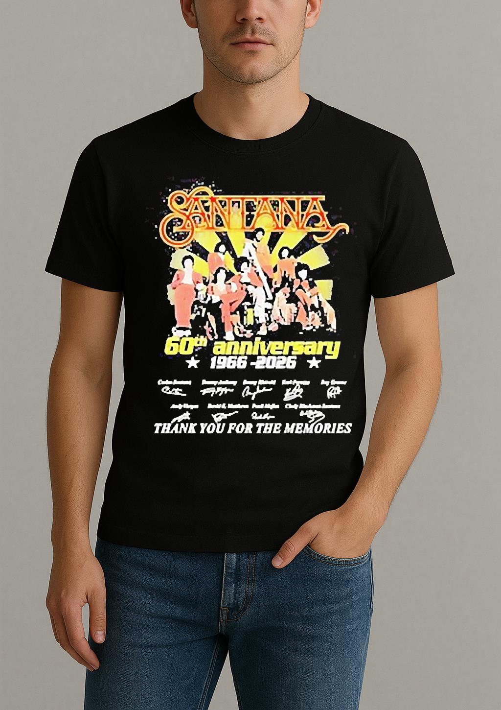 Santana 60Th Anniversary 1966 2026 Thank You For The Memories Shirt