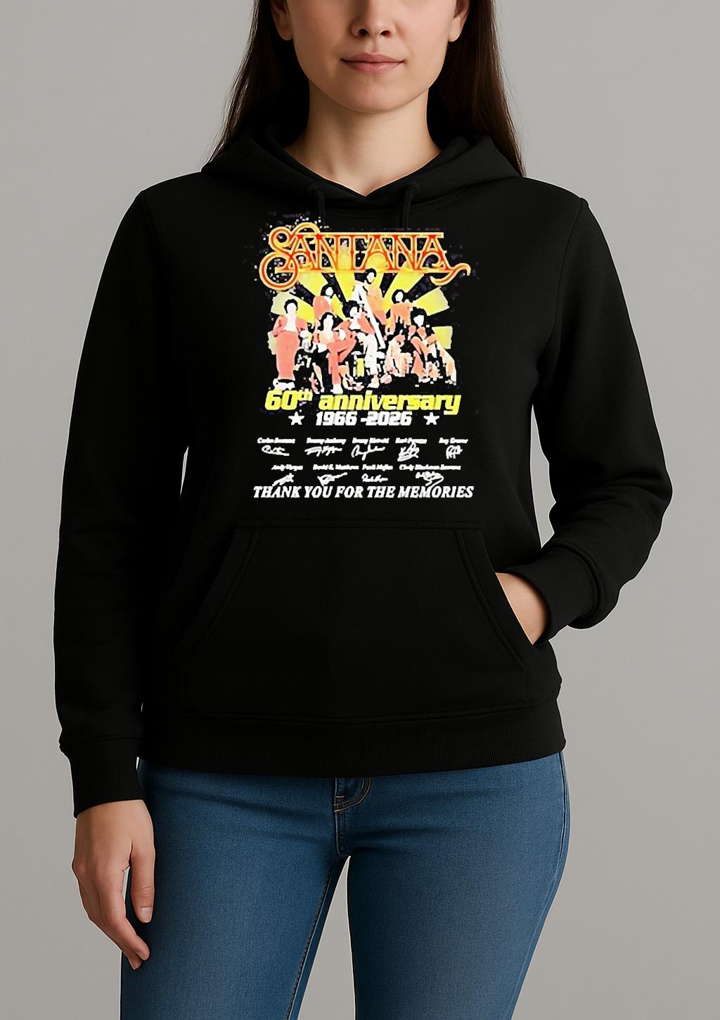 Santana 60Th Anniversary 1966 2026 Thank You For The Memories Shirt Unihoodie