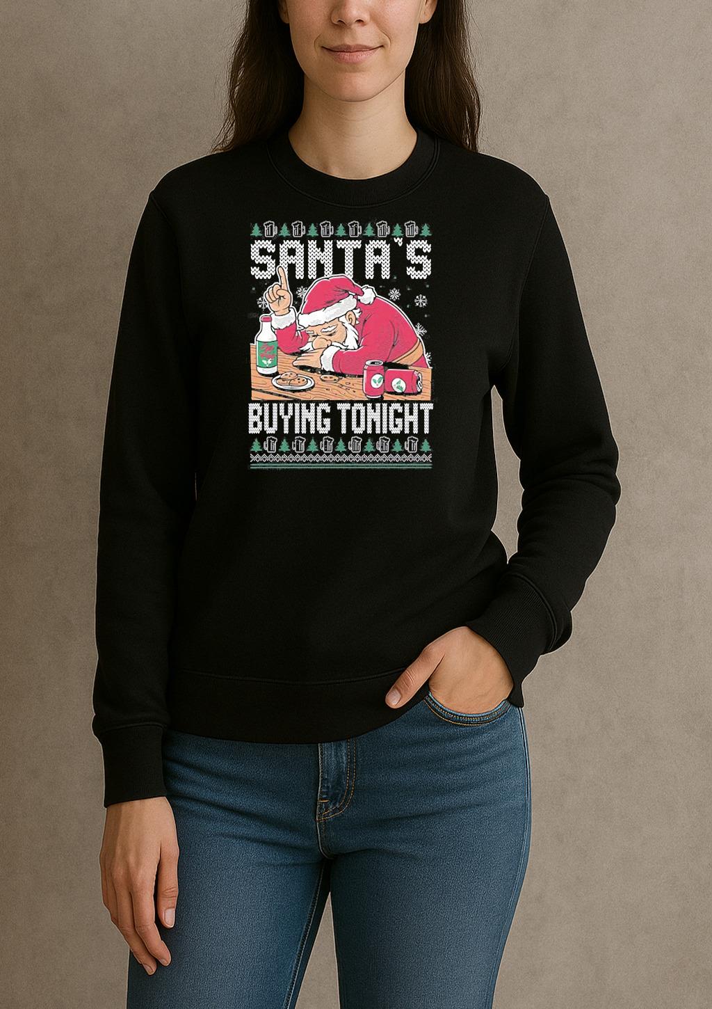 Santas Buying Ugly Sweater Xmas Shirt Santa Christmas Tee sweater