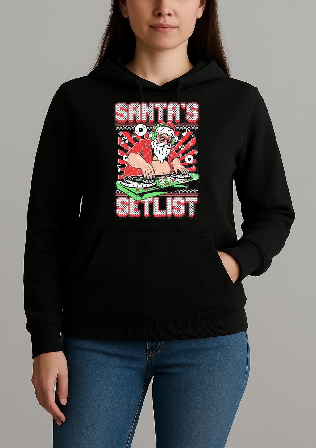 Santas Setlist Ugly Sweater Christmas Shirt Santa Music Xmas Tee Unihoodie