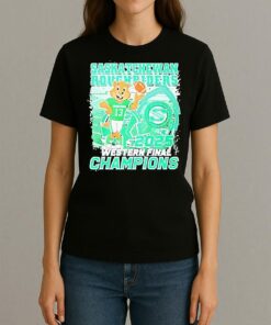 Saskatchewan Roughriders Mascot 2025 Western Final Champions Shirt Womentee