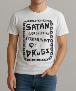 Satan Worshipping Communist On Drugs Premium Shirt