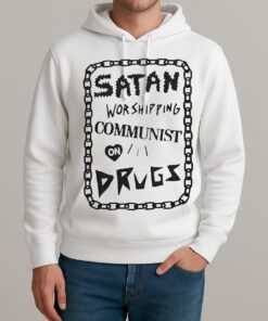 Satan Worshipping Communist On Drugs Premium Unisexhoodie