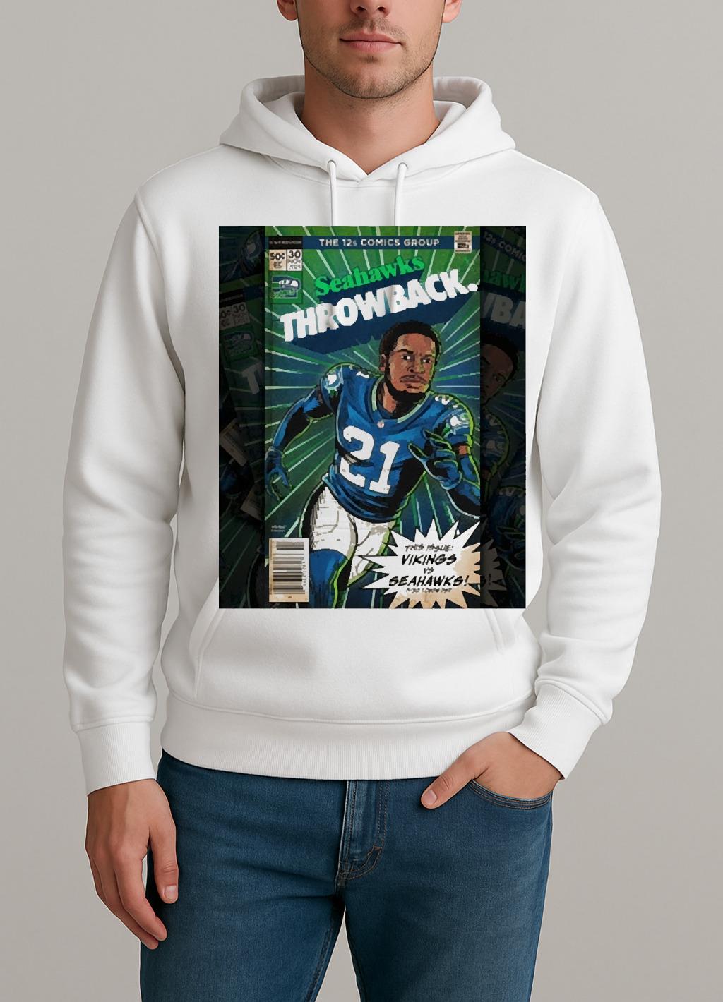 Seattle Seahawks Throwback This Issue Vikings Vs Seahawks November 30 2025 Premium Unisexhoodie