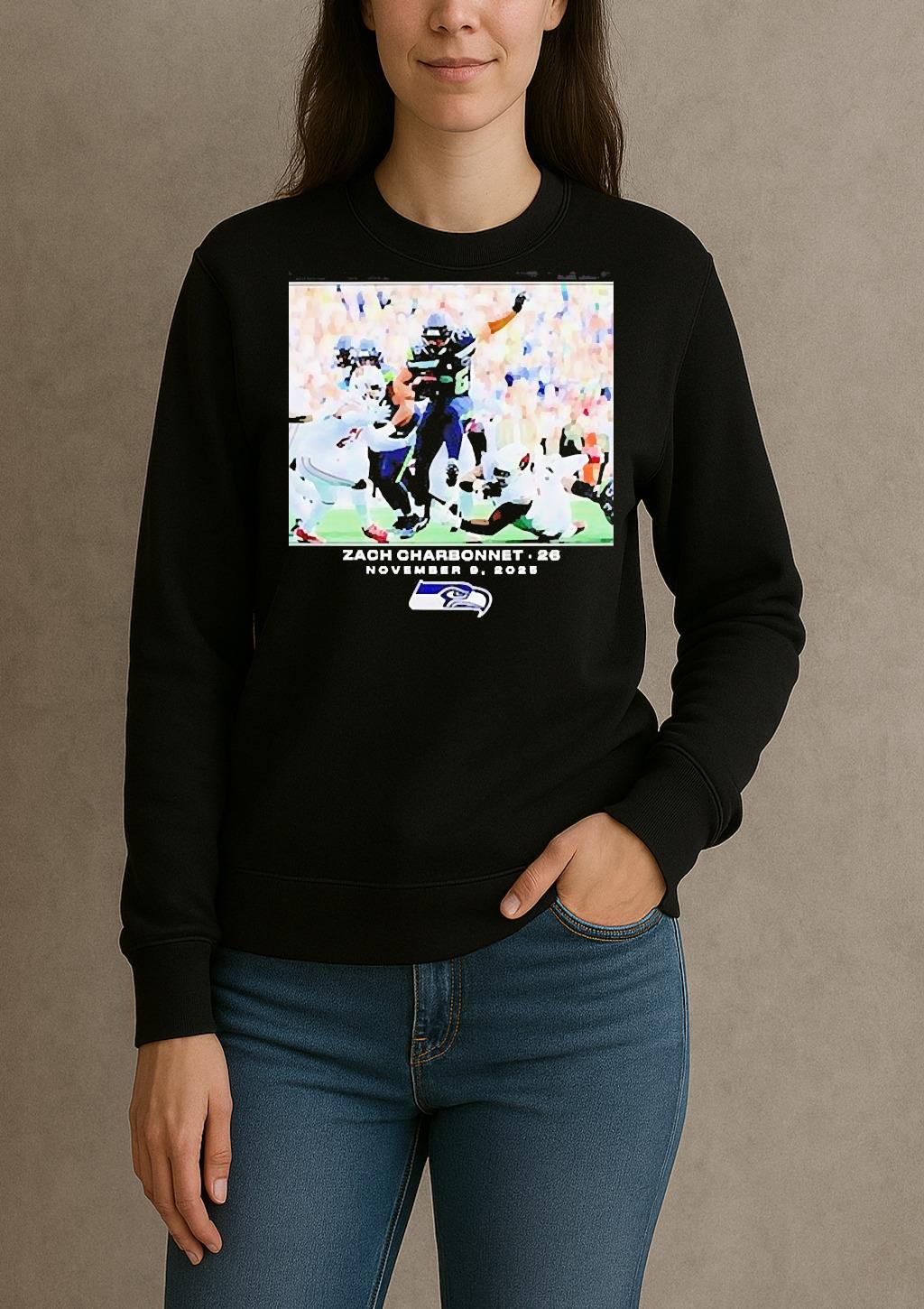 Seattle Seahawks Zach Charbonnet Nfl Flash Features Week 10 Shirt sweater