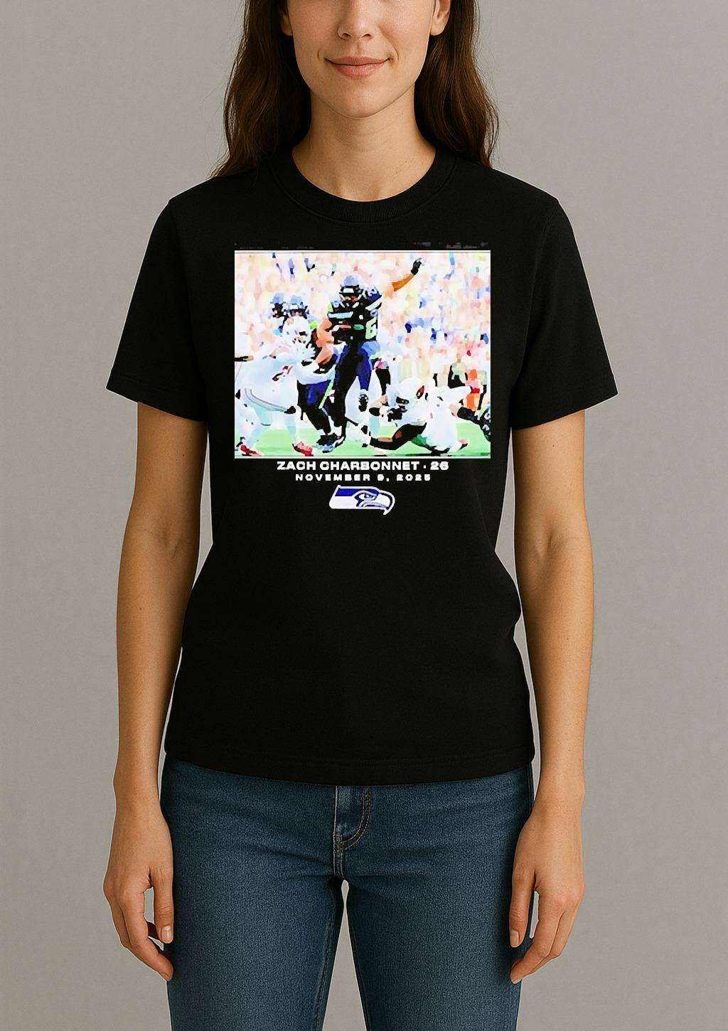Seattle Seahawks Zach Charbonnet Nfl Flash Features Week 10 Shirt Womentee
