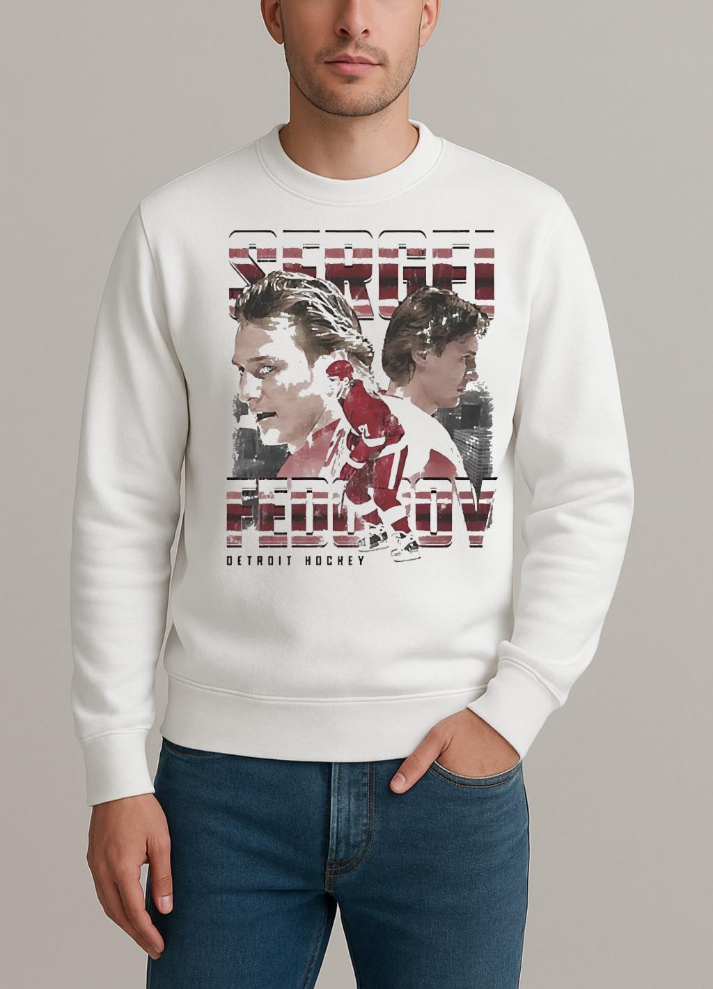 Sergei Fedorov Picture Collage Detroit Hockey Premium sweater