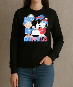 Snoopy Fist Bump Charlie Brown Buffalo Sabres And Buffalo Bills Shirt sweater