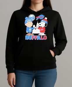 Snoopy Fist Bump Charlie Brown Buffalo Sabres And Buffalo Bills Shirt Unihoodie