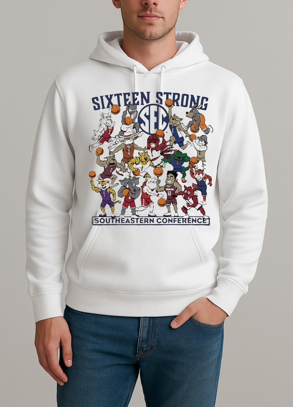 Southeastern Conference Teams Sixteen Strong Premium Unisexhoodie