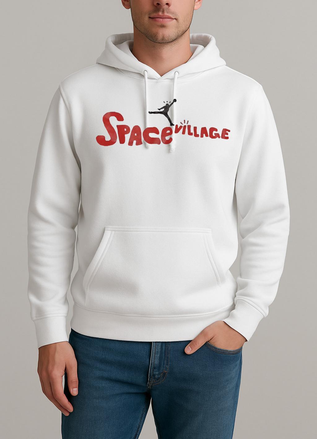 Space Village Air Jordan Parody Logo Premium Unisexhoodie