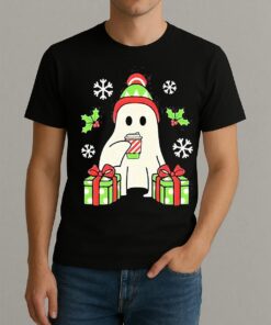 Spooky Ghost Merry Christmas Gift Snow Shirt