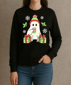 Spooky Ghost Merry Christmas Gift Snow Shirt sweater
