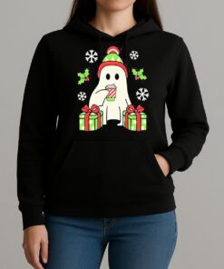 Spooky Ghost Merry Christmas Gift Snow Shirt Unihoodie